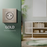 Prise de courant murale intégrée avec cadre en aluminium Prise murale non mise à la terre 230V 16A standard ue