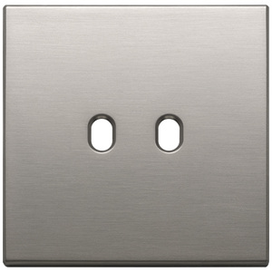 Brushed Nickel Wall <b>Plate</b> 2 Gang Toggle <b>Switch</b> Cover 9.5 In Length 1.4 In Height - Product Image 1