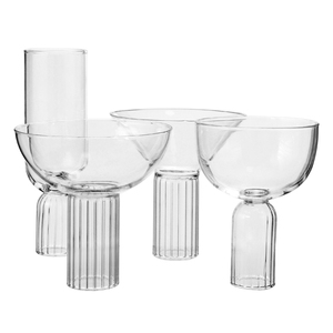 Verres à <span class=keywords><strong>Martini</strong></span> en verre à cocktail borosilicate côtelé écologique nouveauté personnalisée Samyo pour restaurant et fête - Product Image 3