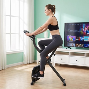 Vélo d'exercice pliable à résistance magnétique avec cadre en acier pour entraînement cardio à domicile, logo personnalisé - Product Image 3