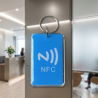 Llavero de PVC con Chip NFC NTAG215, Modelo 3050, 30x50mm, Resistente al Agua, con Resina Epoxi, Programable, Control de Acceso, 13.56MHz