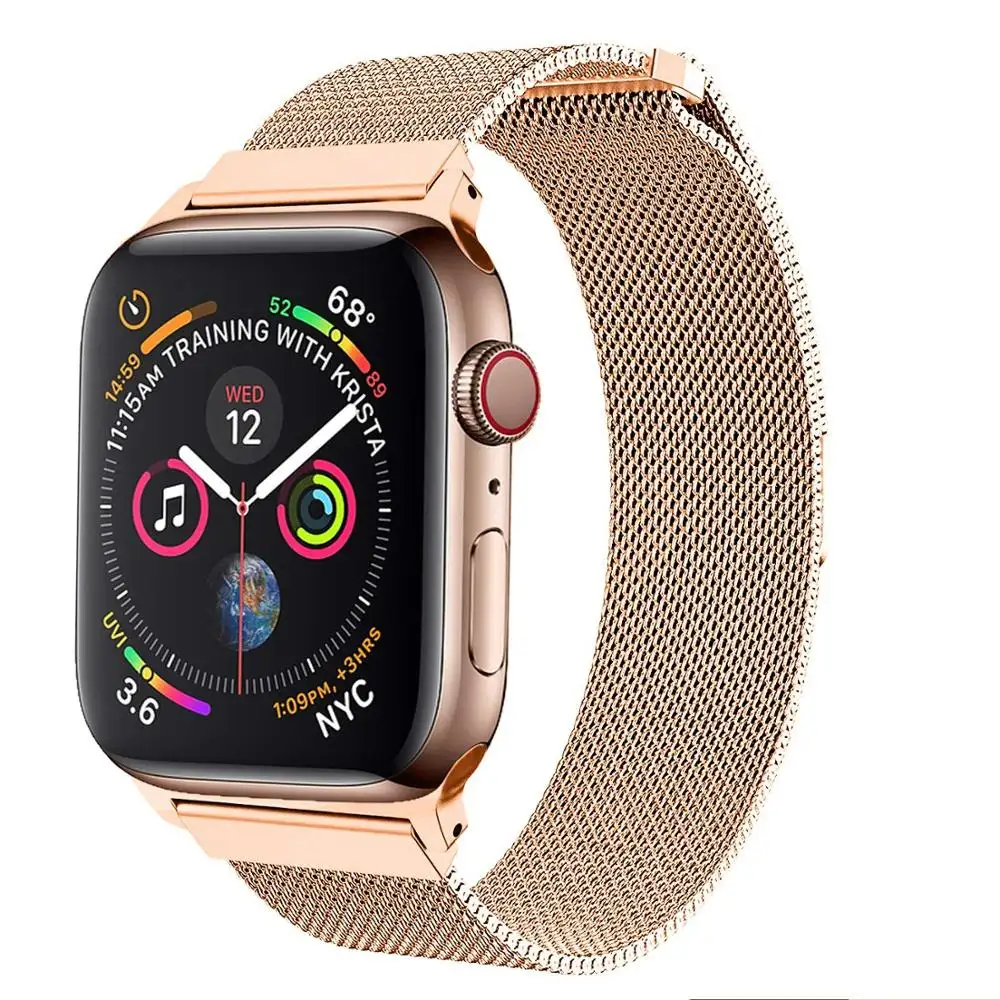 For Apple Watch Band Stainless Steel Mesh Milanese Replacement Band For Iwatch Watch Series 4(40mm44mm) 3 2 1(38mm42mm)