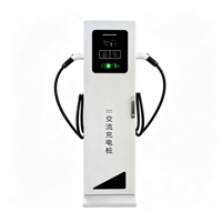Borne de recharge pour véhicules électriques sur pied, double pistolet, chargeur AC pour VE avec double câble Type 2, écran LCD