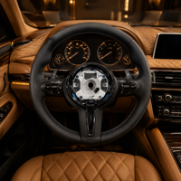 Volant sport en cuir à fond plat style M pour BMW F80 F82 F83 M3 M4, accessoires intérieurs de mise à niveau