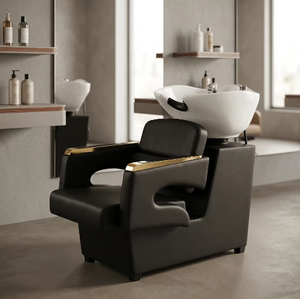 Beauty Hairdressing Furniture Shampoo <b>Bed</b> with Ceramic Basin for Hair Salon Beauty Furniture - Product Image 1