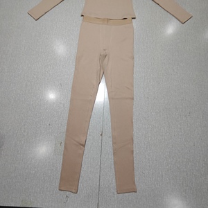 Elegante Top Corto a Costine a Maniche Lunghe e Leggings a Vita Alta, Completo 2 Pezzi <span class=keywords><strong>per</strong></span> Donna, Outfit Estivo <span class=keywords><strong>Casual</strong></span> Comodo Personalizzabile - Product Image 4