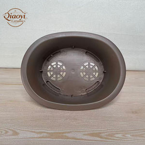 <span class=keywords><strong>Petit</strong></span> pot à semis, pot à plantes ovale contemporain, pots à bonsaï Yixing, utilisation au sol, écologique, trou de drainage, durable, <span class=keywords><strong>jardin</strong></span> d'intérieur - Product Image 5