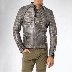 Ldan4505แจ็คเก็ตซาฟารีสำหรับผู้ชายแบบลำลองมีซิปคอตั้งมาตรฐานถักทอกันหนาวกันน้ำโลโก้ตามสั่ง - Product Image 3