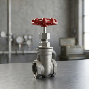 Válvula de Compuerta Roscada de Acero Inoxidable 150 #   CF8 CF8M |   Válvula de Compuerta Roscada de 1/2 a 2 Pulgadas NPT BSPP con Tapa Roscada, Acero Inoxidable SS304 SS316 - Product Image 3