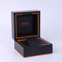 Boîte d'emballage personnalisée en cube noir avec couvercle magnétique pliable Boîte de montres pour hommes en papier de carton
