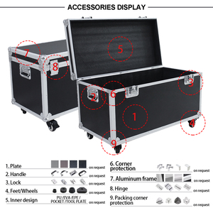 Ningbo Nhà máy cung cấp tùy chỉnh kích thước thiết bị bảo vệ mang nhôm trường hợp chuyến bay với bánh xe - Product Image 4