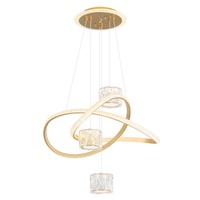 Lustre de restaurant moderne, simple, de luxe léger, haut de gamme, pour salle à manger, bar, lampe de table en cristal à trois têtes, lampe Zhongshan LED