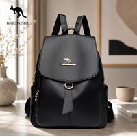 Sac à dos de luxe pour femme en cuir PU de créateur, texture grainée, anneau doré, sac de voyage tendance, vente en gros, 20 pièces