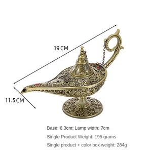 Lampe Magique d'Aladin Grande Petite Taille Rétro Alliage Européen Souhaitant Art Ornements Artisanat Décoratif <span class=keywords><strong>Russe</strong></span> - Product Image 2