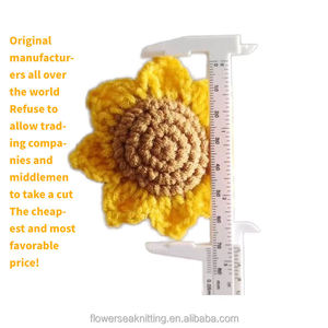 Nhà Máy Bán Buôn Giá Single-Layer Handmade Crochet Hướng Dương Cho Trang Trí Nhà Lễ Hội Cho Ngày Của Mẹ Trở Lại Trường - Product Image 3