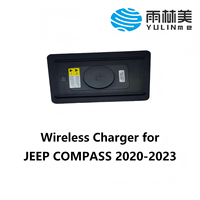 Chargeur sans fil pour voiture YULINME QI2 EMC 25W, bobine magnétique, charge rapide, compatible mains libres pour JEEP COMPASS 2020-2023