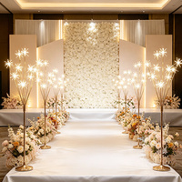 Lampe de sol à effet de feux d'artifice, en métal doré, pour allée de mariage, éclairage de chemin extérieur, décoration de mariage