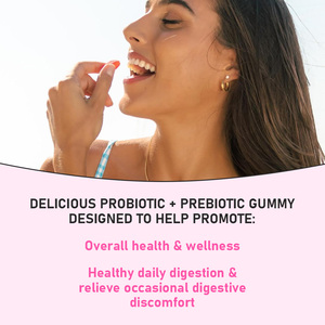Gummies prébiotiques et probiotiques les plus vendues : Carbohydrates totaux ou soulagement des troubles digestifs occasionnels, santé intestinale, absorption - Product Image 3