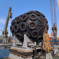 Bouée pneumatique marine 80 kPa type Yokohama en caoutchouc pour l'amarrage des navires, la protection des quais et des terminaux portuaires ISO 17357