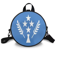 Sac à dos circulaire en cuir PU avec drapeau national du territoire de Guam, sac à bandoulière convertible pour femme, fermeture éclair personnalisée