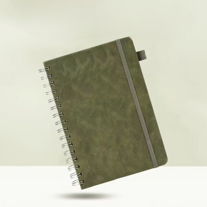 סיטוני רגיל סגנון מותאם אישית ספירלה a5 pu מחברת עם מחזיק עט ועט אלסטי - Product Image 1