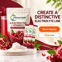 Poudre d'électrolytes végétalienne sans sucre, 6 saveurs de fruits, complément alimentaire, mélange d'hydratation naturelle, boisson électrolytique