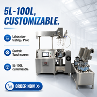Moteur de pompe d'équipement de production de cosmétiques d'homogénéisateur d'acier inoxydable à grande échelle 100L personnalisable pour des produits chimiques