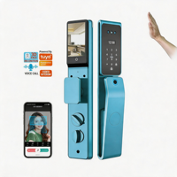 Serrure Intelligente à Installation Facile avec Reconnaissance des Veines Palmaires, Déverrouillage Sans Fil Tuya, Fonction de Reconnaissance Faciale, Serrure Intelligente pour Porte en Bois
