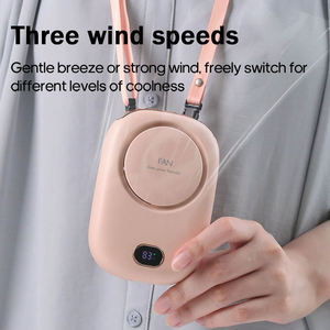 พัดลมไร้ใบพัดไฟฟ้าขนาดเล็กแบบพกพากลางแจ้งพัดลมไร้ใบพัดแบบชาร์จไฟได้3ระดับ USB - Product Image 5