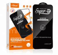 Pour SUPER-D Verre trempé haute transparence 9H anti-choc anti-rayures anti-traces de doigts 2.5D pour 17 Pro Max.