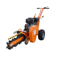 Mini-trancheuse à essence Ducar/B&S/Loncin 15 ch, profondeur de creusement de 60 cm pour la pose de câbles, machines agricoles