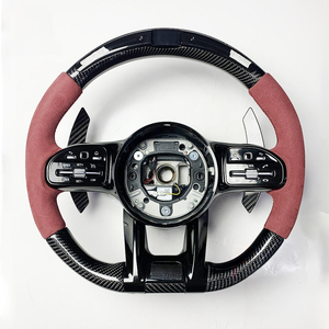Volant en fibre de carbone de classe supérieure pour Mercedes-Benz <span class=keywords><strong>AMG</strong></span> W204 W205 CLA GLA 45 C217 W211 W212 W221 W222 S63 C63 GLA45 C43 <span class=keywords><strong>SLC</strong></span> - Product Image 2