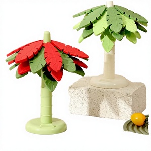 Silicone Leaf Shape Anti-Heat <b>Christmas</b> Style <b>Table</b> Mats Cartoon Design Non-Slip Green Red <b>Tree</b> Pattern Decorative Pad 19cm - Product Image 3