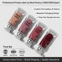 Gloss à lèvres en velours coréen à étiquette privée, imperméable, longue tenue, rouge à lèvres liquide mat, cosmétiques vegan et sans cruauté, OEM/ODM