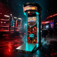 Máquina de Boxeo Comercial, Operada con Monedas, con Pantalla LED de Puntuación, Personalizable, de Metal y Plástico, para Parques de Diversiones, en Inglés