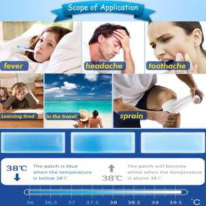 頭痛を和らげるための青い熱冷却ゲルパッチ - Product Image 6
