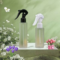 100ml 200ml 300ml 500ml Bouteille de brouillard en plastique PET ronde noire avec couvercle de pulvérisation