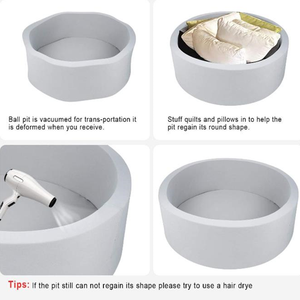 Wonder Space <span class=keywords><strong>Piscine</strong></span> à balles en mousse facile à nettoyer, douce, pour intérieur et extérieur, pour enfants et bébés, aire de jeu amusante - Product Image 3