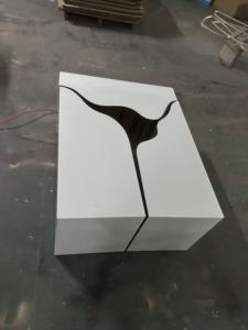 Juego de Mesa de Centro para Sala de Estar Moderna MR, Acero Inoxidable, Diseño Único de Alta Gama, Extensible y Plegable, 3 Piezas - Product Image 5