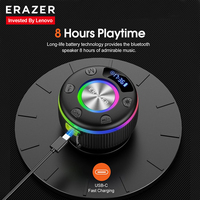 Erazer Xm102 Portable pour haut-parleur, alarme numérique haute définition, lumières multicolores Rgb, autonomie de la batterie ultra longue de 8 heures