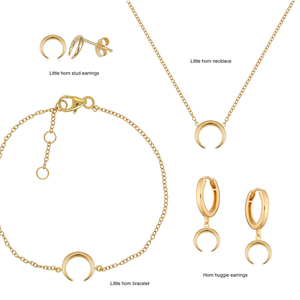 OEM ODM 925 gioielli in argento Sterling placcato <span class=keywords><strong>oro</strong></span> 18 carati <span class=keywords><strong>bracciale</strong></span> in corno piccolo <span class=keywords><strong>bracciale</strong></span> a mezzaluna <span class=keywords><strong>bracciale</strong></span> semplice per ragazze per le donne - Product Image 6