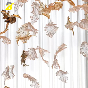 Lampadario Personalizzato a Forma di Scultura di Pesci in Vetro Grande, Lampada a Sospensione LED Moderna a Forma di Pesce, Luce Bianca Calda per Hall di Hotel, Villa di Lusso, Resort - Product Image 4