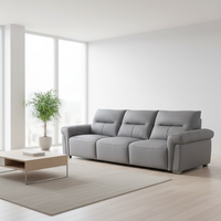 Italienisches Ledersofa Modernes Couch-Wohnzimmersofa Leder Hochlehner Komfortables Wohndekor Echtes Ledersofa-Set Möbel