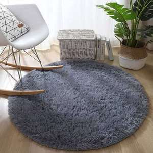 <b>Round</b> <b>rug</b> hanging basket cushion hanging chair plush swivel chair floor mat chair blanket bedroom bedside <b>rug</b> Instagram style - Product Image 3
