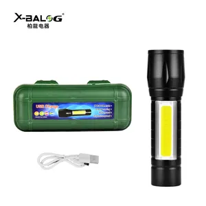 Portable style rechargeable tactical led torch high quality mini aluminum usb rechargeable led flashlight
