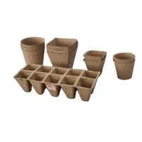 Meilleures ventes en gros Pots de tourbe en papier biodégradable Pots de pépinière avec dôme d'humidité