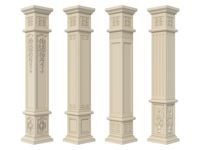 Moule de colonne carrée européenne, moule en plastique anti-fuite pour projets de construction