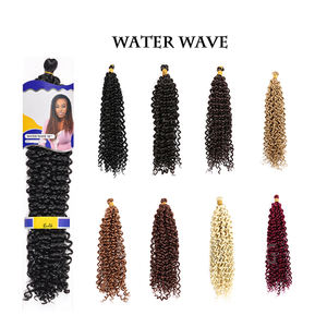 Bon marché, vente en gros 100g 22 "Premium Water Wave Freetress synthétique cheveux bouclés en vrac Crochet Tressage Extension pour les femmes noires - Product Image 3