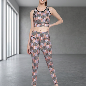 Ensemble de vêtements de sport pour femmes, pour la gym et le fitness, séchage rapide, respirant, antibactérien, spandex/polyester, uni, taille haute, 3 pièces, personnalisé - Product Image 2