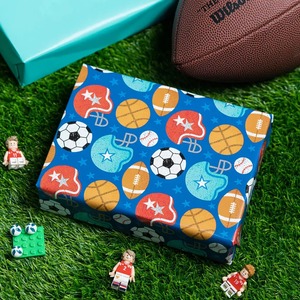 Custom Eco-Friendly Sports Pattern Gift <b>Wrap</b> <b>Paper</b> <b>Roll</b> Double-Sided Coated Art <b>Paper</b> 100GSM Recyclable Digital Printing - Product Image 5